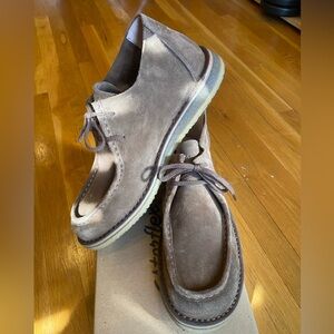 Astorflex Beenflex Dark Khaki Suede Derbies Sz 46